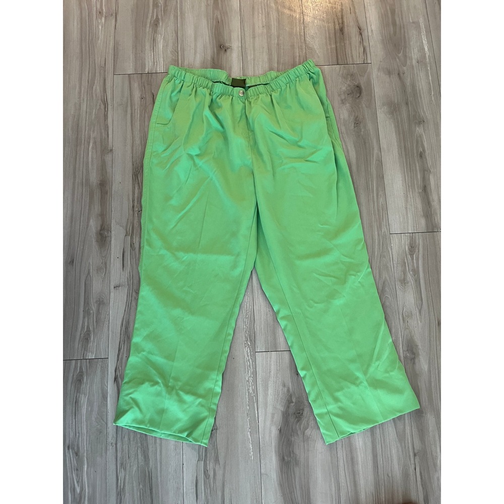 Mountain Lake Woman Lime Green Elastic Waist Pull On Pants Plus‎ Size 16W A